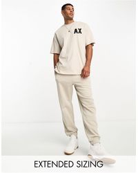 Armani Exchange - Mix and match - joggers beige con logo - Lyst