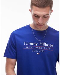 Tommy Hilfiger - Centre Stack Linear Logo T-shirt - Lyst