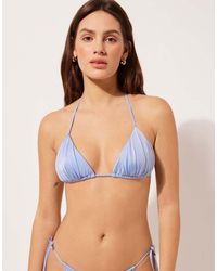 Calzedonia - Calzendonia Triangle Bikini Top Shiny Satin - Lyst