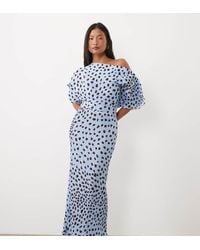Never Fully Dressed - Petite Tilly Plisse Off Shoulder Midi Dress - Lyst