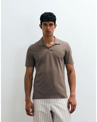 Mango - Split Collar T-shirt - Lyst