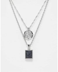 Reclaimed (vintage) - Collana A 2 Fili Con Pendente - Lyst