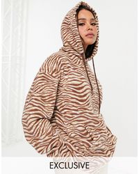 Native Youth Very Oversized Hoodie - Brown