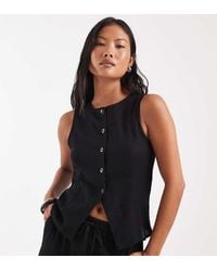 Noisy May - Linen Mix Vest - Lyst