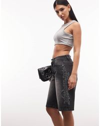 Liquor N Poker - Diamante Flame Jorts - Lyst