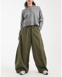 ASOS - Side Pleat Barrel Leg Trouser - Lyst