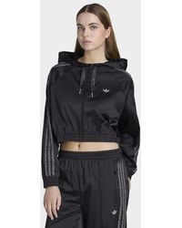 adidas Originals - Pearl Cropped Zip Hoodie - Lyst