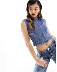 Abercrombie & Fitch - Denim Shell Top - Lyst