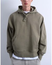 TOPMAN - Sudadera Extragrande Con Capucha De Tejido Grueso De -Verde - Lyst