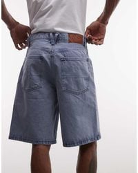 Vans - Check-5 baggy Printed Denim Shorts - Lyst