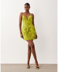 ASOS - 3d Floral Cami Mini Dress With Flowers - Lyst