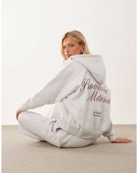 Six Stories - 'romantic Material' Jersey Hooded Zip Up Sweater - Lyst