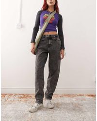 Noisy May - Rhoda High Waist Mom Fit Jeans - Lyst
