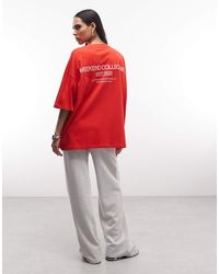 ASOS - Weekend Collective Icon Oversized T-shirt With Bold Font Back Graphic - Lyst