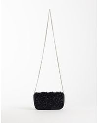 ASOS - Borsa A Tracolla Con Patta Decorata Nera - Lyst