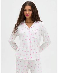 Boux Avenue - Cocktail Modal Long Pyjama Set With Wide Leg Trousers - Lyst