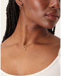 Accessorize - Z – verdrehte, vergoldete halskette mit "s"-initiale - Lyst