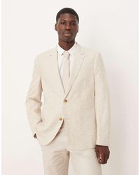 ASOS - Linen Blend Slim Blazer - Lyst