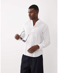 SELECTED - 100% Linen Long Sleeved Shirt - Lyst