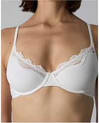agon® - Lace Trim Underwired Bra - Lyst