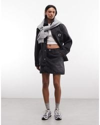 Carhartt - Maeve Double Knee Denim Mini Skirt With Paint Splatter Effect Co-ord - Lyst