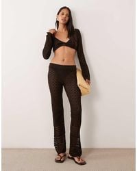 Miss Selfridge - Crochet Wide Leg Pants - Lyst