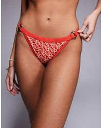 River Island - Monogram Bikini Brief - Lyst