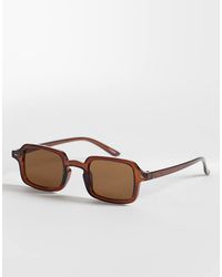 Pieces - Rectangular Sunglasses - Lyst