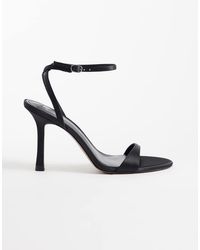 Mango - Heeled Classic Sandal With Ankle Tie - Lyst