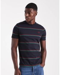 Fred Perry - Striped Heavyweight T-shirt - Lyst