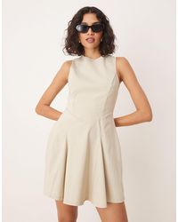 ASOS - Bengaline Sleeveless Corset Waist Mini Dress - Lyst