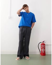 Weekday - Linen Slouchy Fit Trousers With Front Pleat Detail - Lyst