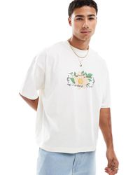 ASOS - Boxy Oversized T-Shirt With Floral Graphic - Lyst