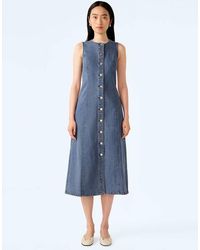 OMNES - Dresses Carter Sleeveless Denim Midi Dress - Lyst
