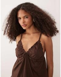 Mango - Teen Strappy Ruffle Detail Cami Top - Lyst