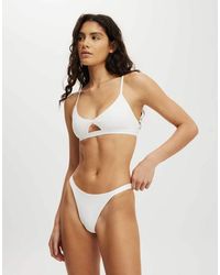 Cotton On - Branded Cotton Knot Front Bralette - Lyst