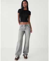 Stradivarius - Low-Waist Straight Fit Jeans - Lyst
