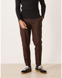 ASOS - Tapered Wool Blend Dress Pants - Lyst