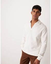 Calvin Klein - – kuscheliges, langärmliges polohemd - Lyst