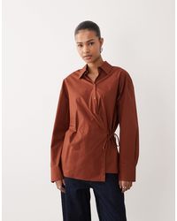 Mango - – oversize-hemdbluse aus reiner baumwolle - Lyst