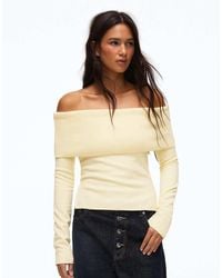 Bershka - Bardot Long Sleeve Jumper - Lyst