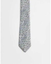 ASOS - Ditsy Floral Satin Tie - Lyst