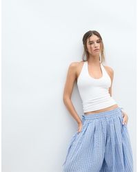 Stradivarius - Basic Halter Top - Lyst