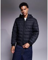 BOSS - Odenis Hooded Padded Jacket - Lyst
