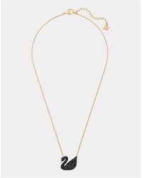 Swarovski - Swan Pendant, Swan, Rose-Tone Plated - Lyst
