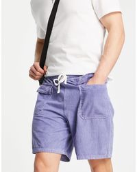 ASOS - – kastige shorts aus em cord mit cargo-taschen - Lyst