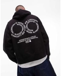 Carhartt - Sudadera Negra Con Capucha Y Estampado Gráfico Rotation De - Lyst