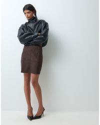 Vero Moda - Faux Suede Mini Skirt - Lyst