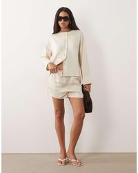 Pretty Lavish - Breya Satin Shorts - Lyst