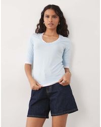 ASOS - Short Sleeve Double Layer Low Back Top - Lyst